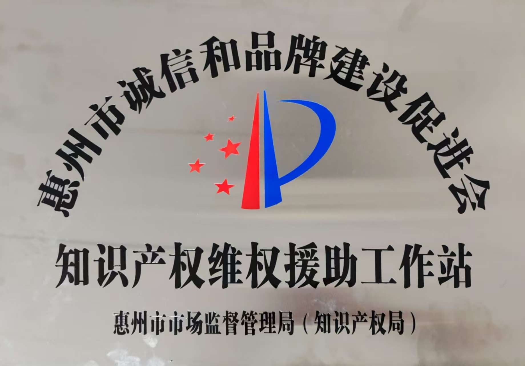 25.7.2参加知识产权维权援助工作站授牌仪式-牌匾